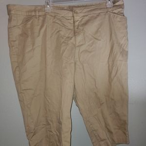 Plus size capri Khaki
